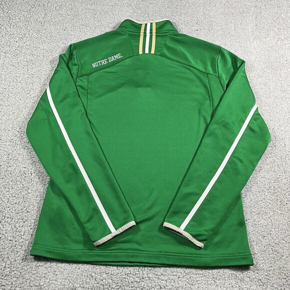 Notre Dame 1/4 Zip Pullover Mens S Adidas Fighting Irish Jacket Team Issued - Picture 5 of 14